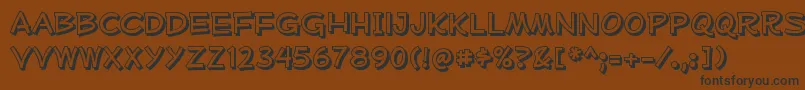 MufferawshRegular Font – Black Fonts on Brown Background