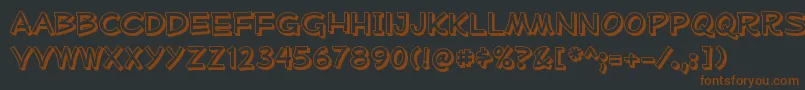 Шрифт MufferawshRegular – коричневые шрифты на чёрном фоне