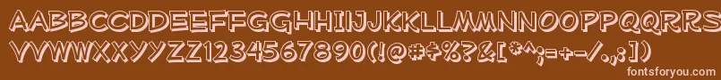 MufferawshRegular Font – Pink Fonts on Brown Background