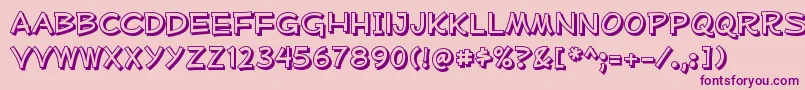 MufferawshRegular Font – Purple Fonts on Pink Background
