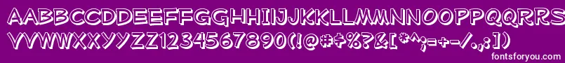 MufferawshRegular Font – White Fonts on Purple Background