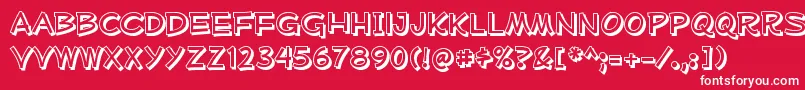 MufferawshRegular Font – White Fonts on Red Background