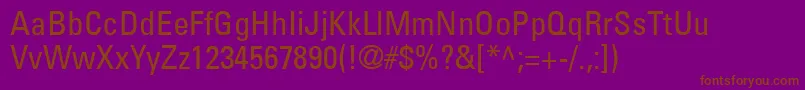 fuente UniversLt57Condensed – Fuentes Marrones Sobre Fondo Morado