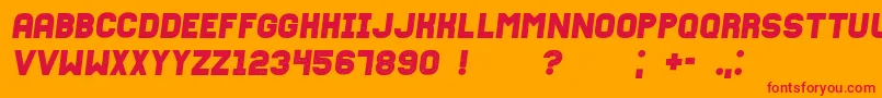 Police FixationItalic – polices rouges sur fond orange