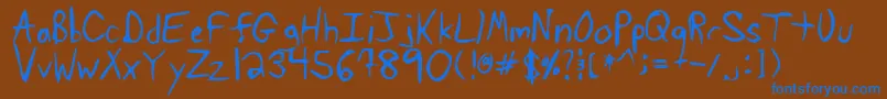 Tawab Font – Blue Fonts on Brown Background