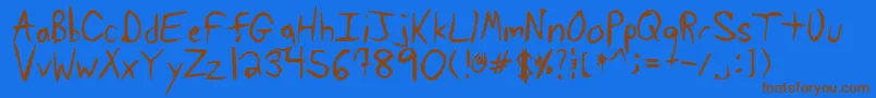 Tawab Font – Brown Fonts on Blue Background