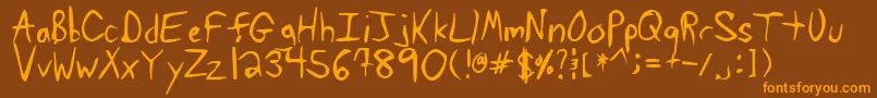 Tawab Font – Orange Fonts on Brown Background