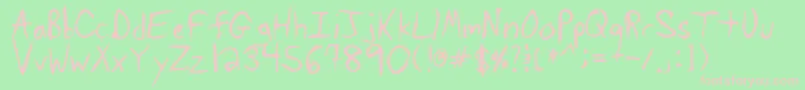 Tawab Font – Pink Fonts on Green Background