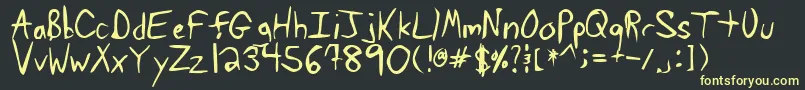 Tawab Font – Yellow Fonts on Black Background