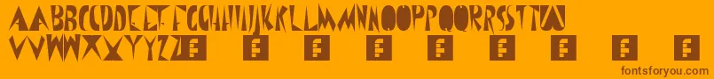 ConfessionsOfASinner Font – Brown Fonts on Orange Background