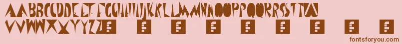 fuente ConfessionsOfASinner – Fuentes Marrones Sobre Fondo Rosa