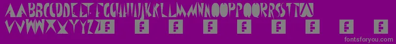 ConfessionsOfASinner-Schriftart – Graue Schriften auf violettem Hintergrund