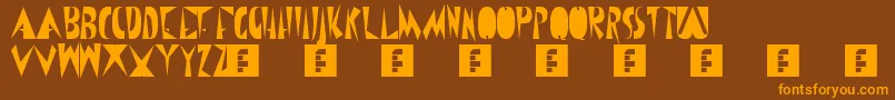 ConfessionsOfASinner Font – Orange Fonts on Brown Background