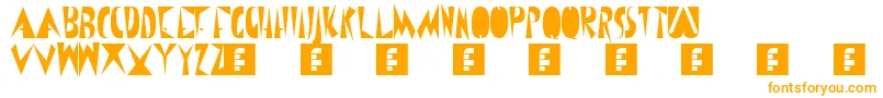 Fonte ConfessionsOfASinner – fontes laranjas em um fundo branco