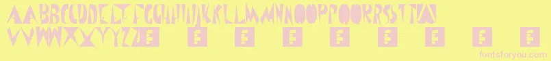 ConfessionsOfASinner Font – Pink Fonts on Yellow Background