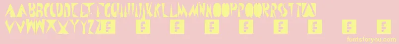 ConfessionsOfASinner Font – Yellow Fonts on Pink Background