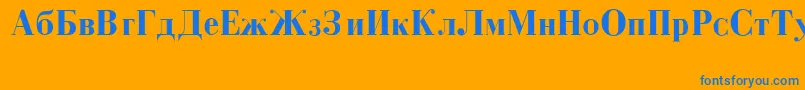 CzarBold Font – Blue Fonts on Orange Background