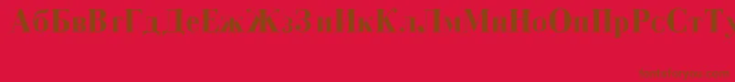 CzarBold Font – Brown Fonts on Red Background