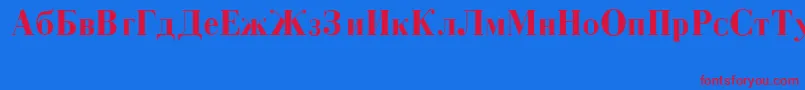 CzarBold Font – Red Fonts on Blue Background