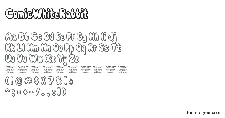 Schriftart ComicWhiteRabbit – Alphabet, Zahlen, spezielle Symbole