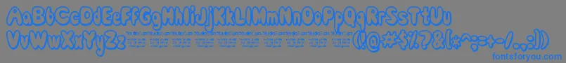 ComicWhiteRabbit Font – Blue Fonts on Gray Background