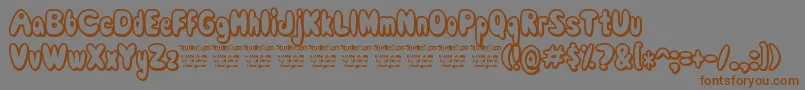 ComicWhiteRabbit Font – Brown Fonts on Gray Background