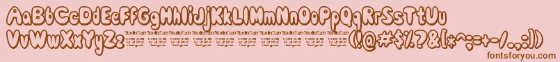 ComicWhiteRabbit Font – Brown Fonts on Pink Background