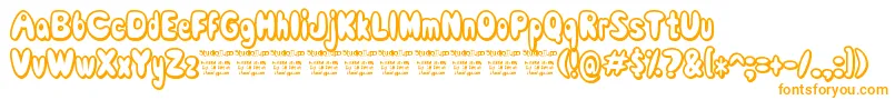 Шрифт ComicWhiteRabbit – оранжевые шрифты на белом фоне