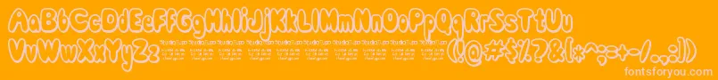 ComicWhiteRabbit Font – Pink Fonts on Orange Background