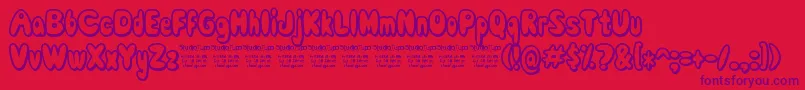 ComicWhiteRabbit Font – Purple Fonts on Red Background