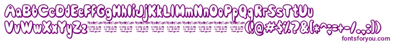 ComicWhiteRabbit Font – Purple Fonts on White Background