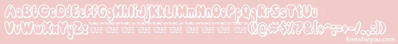 ComicWhiteRabbit Font – White Fonts on Pink Background