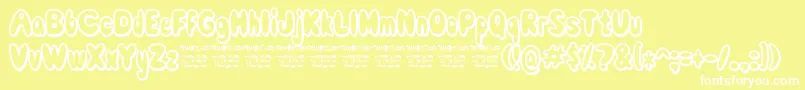 ComicWhiteRabbit Font – White Fonts on Yellow Background