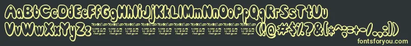 Шрифт ComicWhiteRabbit – жёлтые шрифты на чёрном фоне