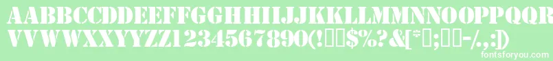 TemplatecapssskBold Font – White Fonts on Green Background