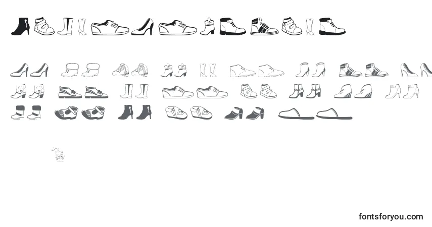 Fuente Womenandshoes - alfabeto, números, caracteres especiales