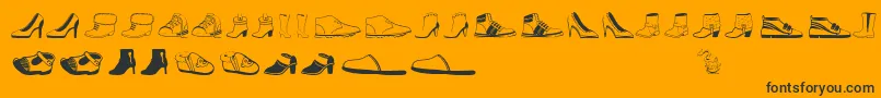 Womenandshoes Font – Black Fonts on Orange Background