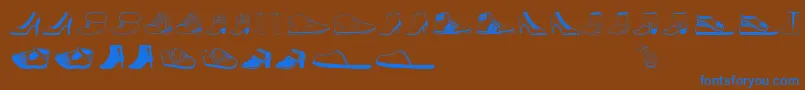 Womenandshoes Font – Blue Fonts on Brown Background