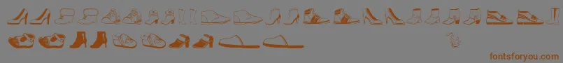 fuente Womenandshoes – Fuentes Marrones Sobre Fondo Gris