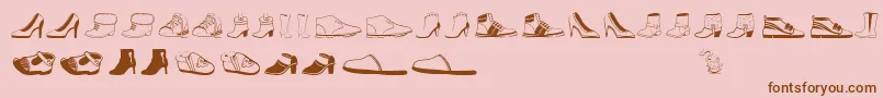 Womenandshoes Font – Brown Fonts on Pink Background