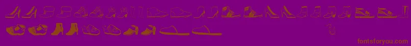 Womenandshoes Font – Brown Fonts on Purple Background