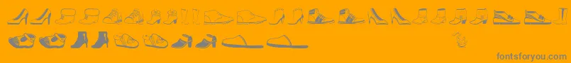 Womenandshoes Font – Gray Fonts on Orange Background
