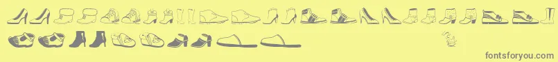 Womenandshoes Font – Gray Fonts on Yellow Background