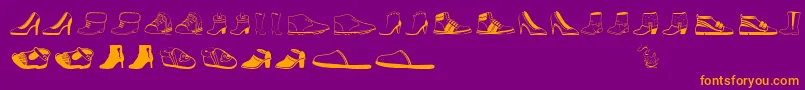 Womenandshoes Font – Orange Fonts on Purple Background