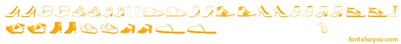 Czcionka Womenandshoes – pomarańczowe czcionki