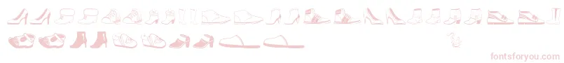 フォントWomenandshoes – 白い背景にピンクのフォント