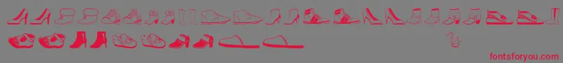 Womenandshoes Font – Red Fonts on Gray Background