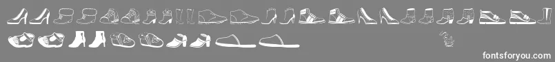 フォントWomenandshoes – 灰色の背景に白い文字