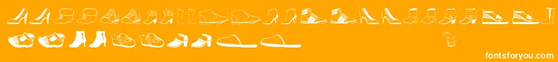 Womenandshoes Font – White Fonts on Orange Background