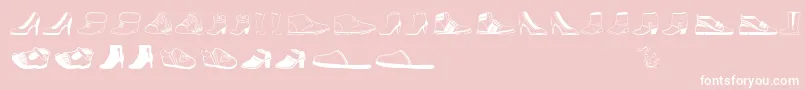 Womenandshoes Font – White Fonts on Pink Background